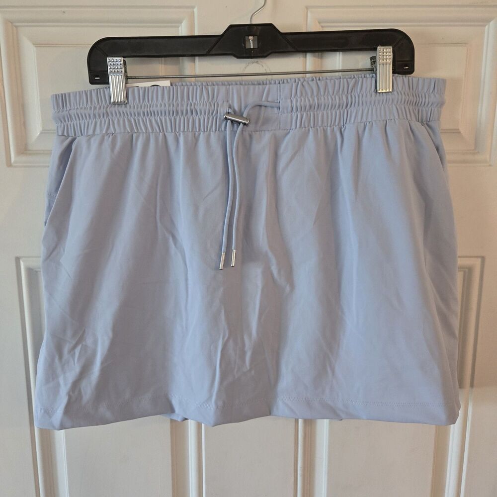 Member's Mark Women's Travel Skort Size L Light Blue Pull On Athletic Golf NWT